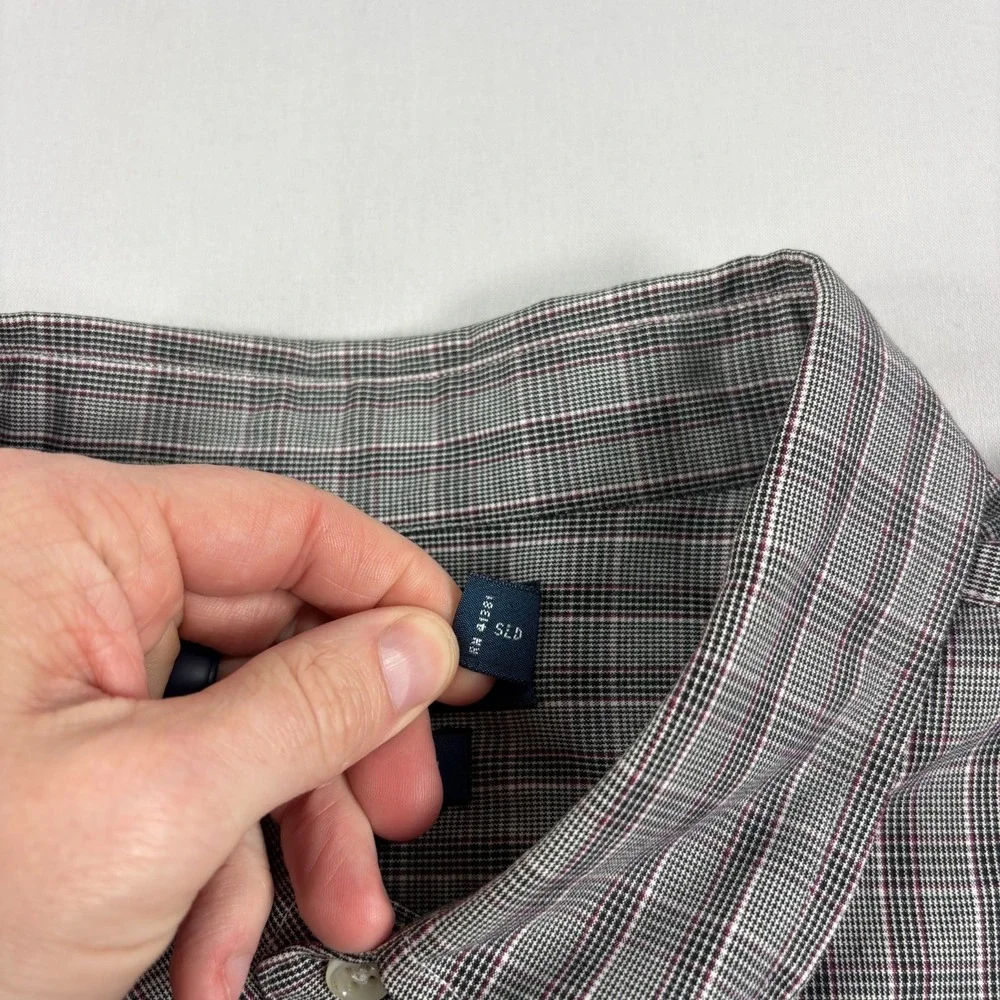 Polo Ralph Lauren Shirt Mens 3XB Big Gray Plaid Button Up‎ Long Sleeve